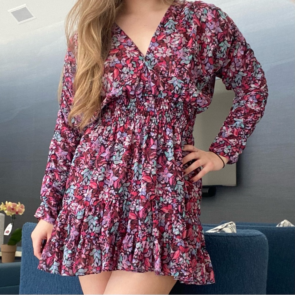 MISA - Floral Long Sleeve Dress - Picture 14 of 14